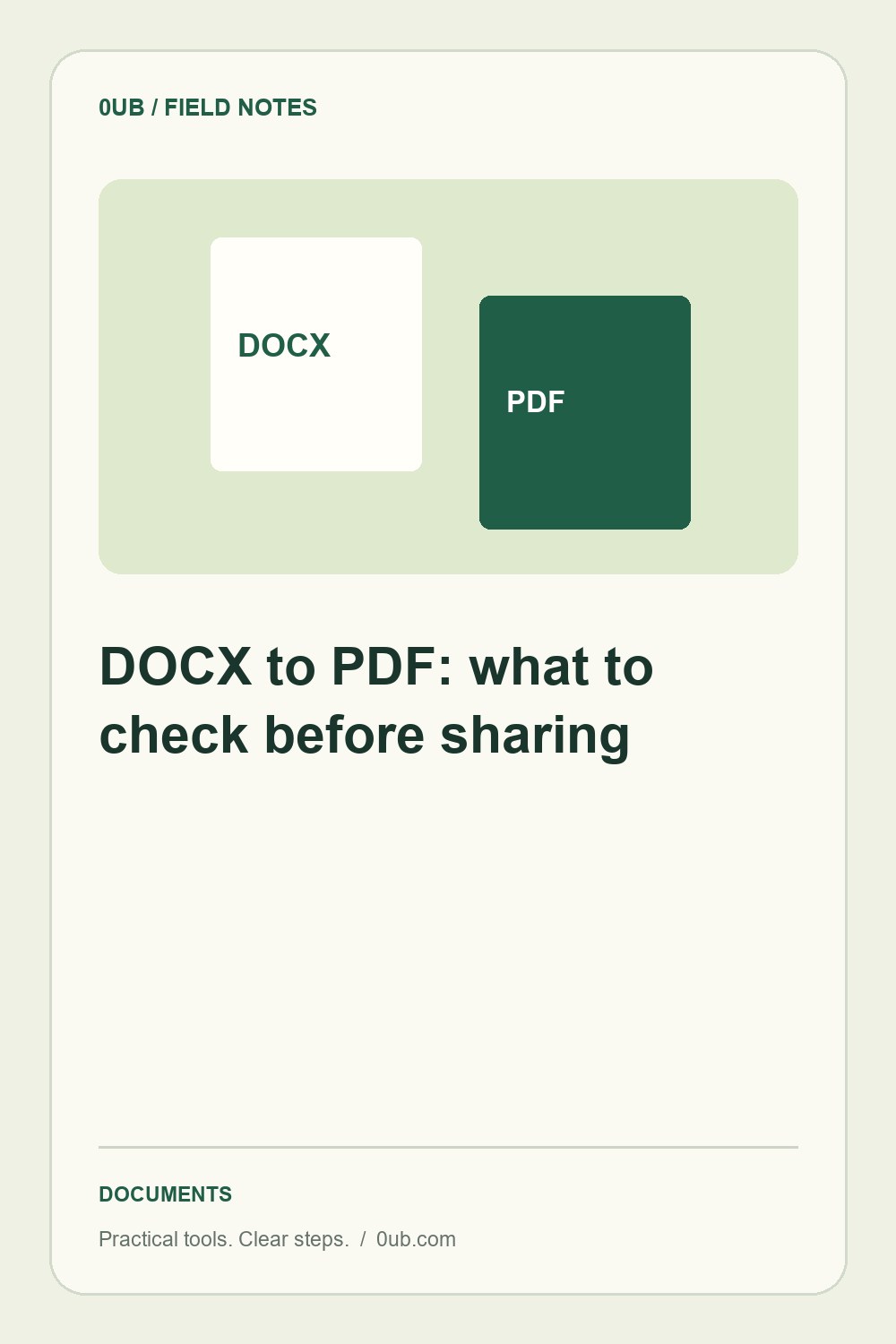 DOCX to PDF: what to check before sharing