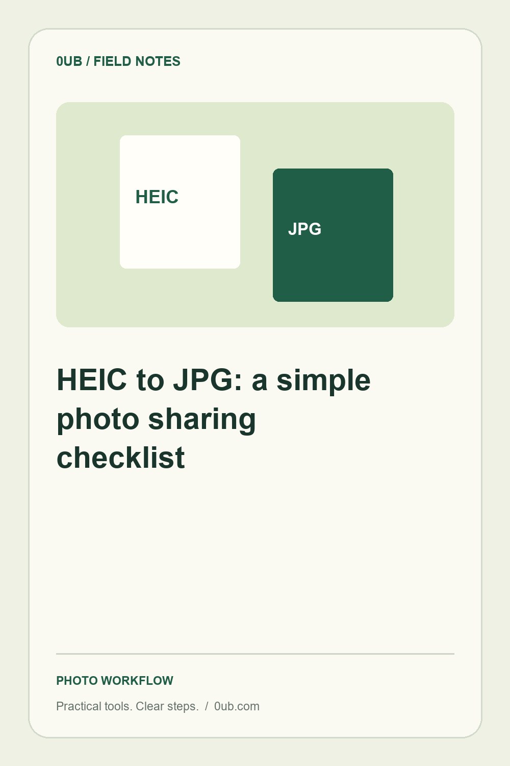 HEIC to JPG: a simple photo sharing checklist